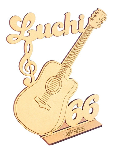 Imagen 1 de 3 de Combo Souvenir Y Central Fibrofacil Guitarra Clave De Sol  