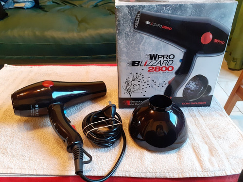 Secador De Pelo Profesional Blizzard 2800 Con Difusor