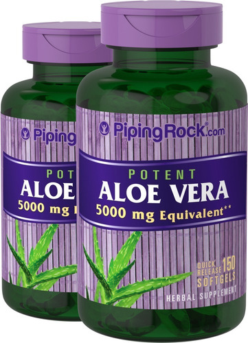  Aloe Vera Potente 5000 Mg 150 Cápsulas Blandas 