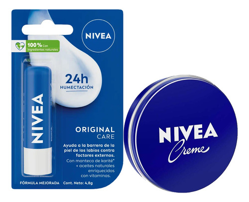  Crema Multiproposito 150ml Y Balsamo Labial Original Nivea