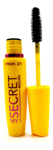 Mascara Rimel De Pestañas Negra 3 Cepillos My Secret Pink 21 Color Negro Recto