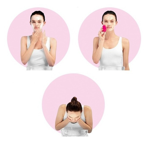 Imagen 4 de 8 de Cepillo Limpiador Facial Poros Acné Silicona Recargable Usb