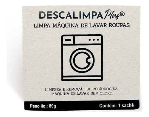 Limpa Maquina De Lavar Roupas 80g Todos Os Modelos