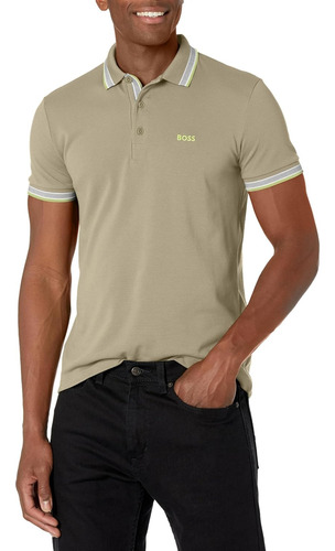 Camisa Hugo Boss Polo Men's Paddy Short Green  B0ck56dj3z