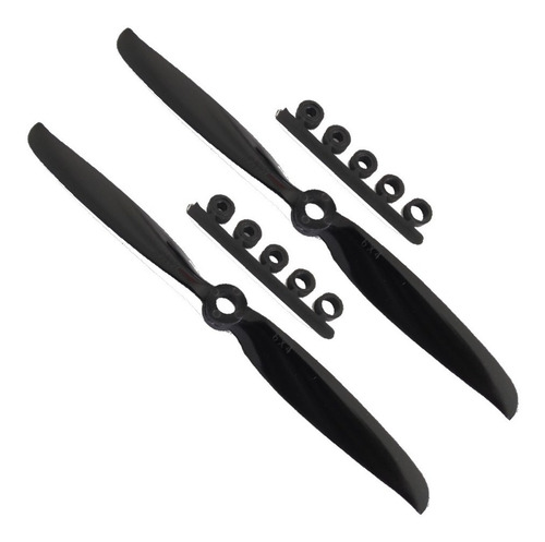 2 Hélices Mhs 6/4 Aeromodelo Elétrico Motor 2200kv Asa Zagi Cor Preto MHS Fly