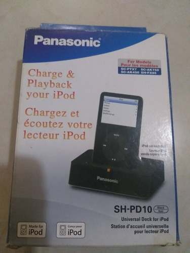 Cargador Universal Para iPod Panasonic Modelo Sh-pd10