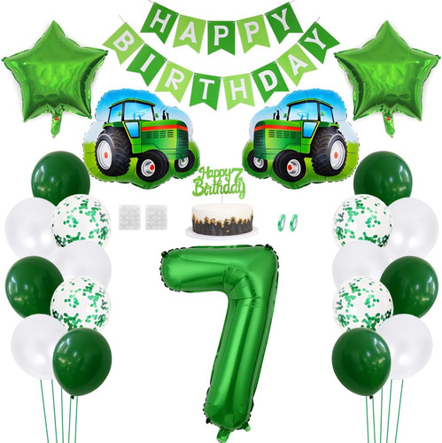 Daimay 23 Piezas Decoraciones De Cumpleaños De Tractor Verde