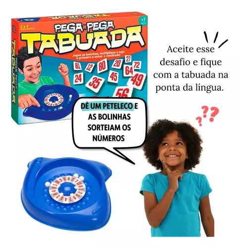 Jogo Tabuleiro Pega Pega Tabuada Original Grow