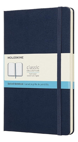 Libreta Moleskine Clásica Grande Azul Zafiro Hoja Punteada