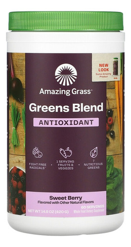 Amazing Grass Polvo Para Preparar Bebida Sabor Bayas 420g