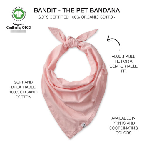 Bandanas De Algodón Orgánico Para Mascotas Camuflaje Rosa