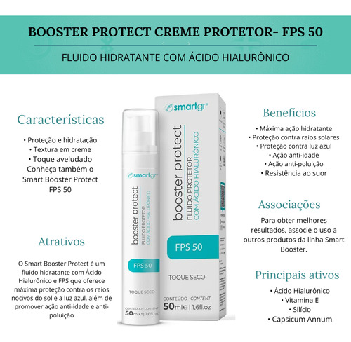 Booster Protect Fluido Protetor Com Ácido Hialurônico Fps 50 Smart Gr