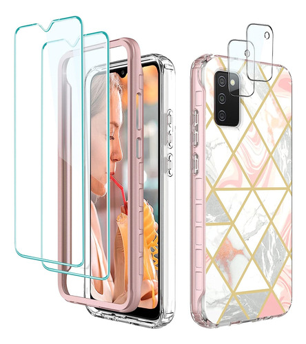 Funda  4 Protectores Pantalla Lente Para Samsung Galaxy A...