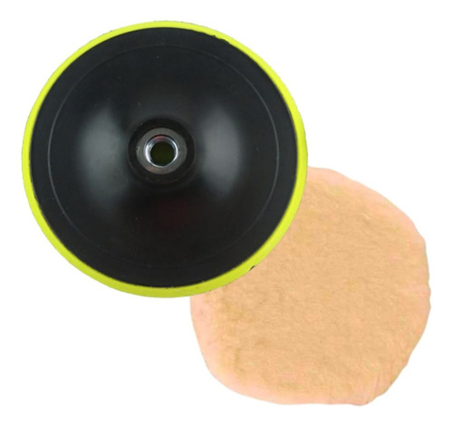 Imagem 2 de 8 de Kit C/1 Boina Lã Polimento Automotivo Disco 125mm Politriz