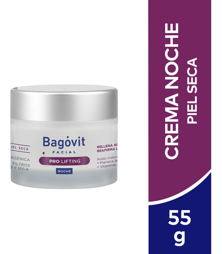 Bagovit Pro Lifting Crema Noche Piel Seca Anti Arrugas 55g