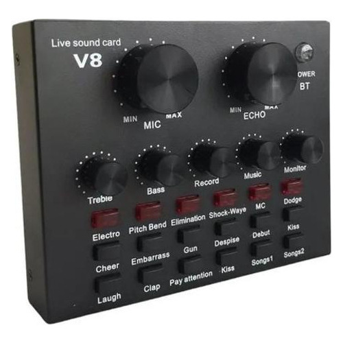 Mesa De Som V8 Áudio Usb Smart Conjunto Interface Externa