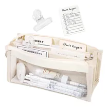 Comprar ''estuche Escolar Transparente, Grande Y Bonito, Preppy 6 Ca