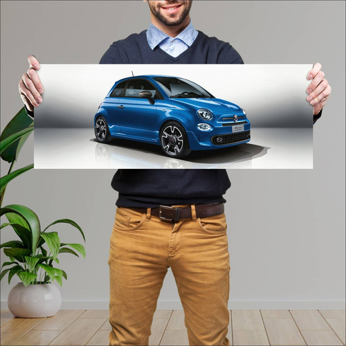 Cuadro 30x80cm Auto 2016 Fiat 500 S Auto 99