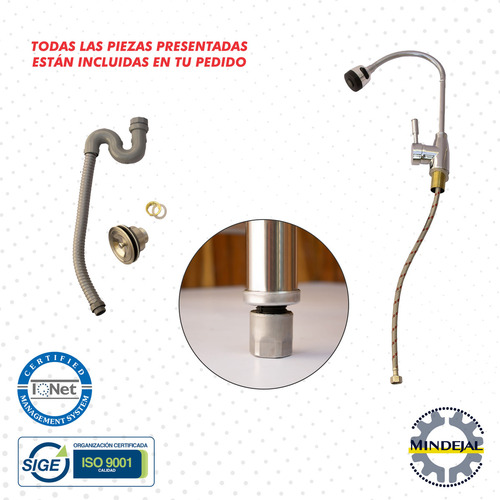 Fregadero Acero Inoxidable C/ Monomando 60x60x85 (mindejal)