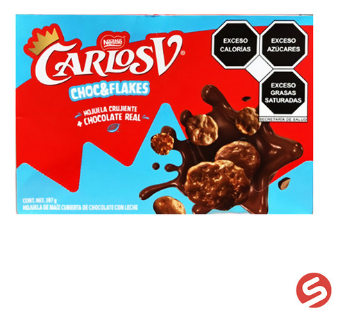 Chocolate Carlos V Chocoflakes 9 Pzs