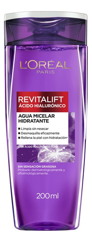 Agua Micelar L'oreal París Revitalift Hialurónico X 200 Ml