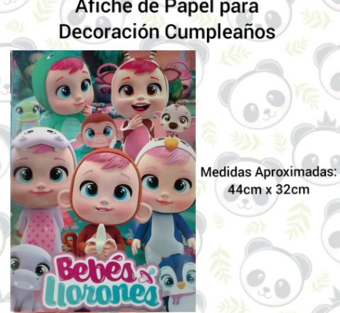 Afiche Para Piñata Cumpleaños Bebes Llorones Precio Por 2