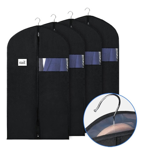 4 Piezas Porta Traje Funda Protectora Para Ropa De 60x100 Cm