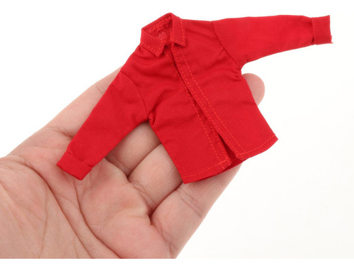 M Abrigo De Camisa A Escala 1/12 Para Accesorio De Rojo