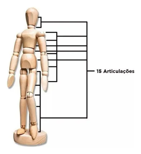 1 Maniquí Articulado De Madera Con Forma De Muñeca, Modelo D