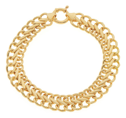 Pulseira Lacraia Grossa Ouro 18k 750 20 Cm 11 Mm