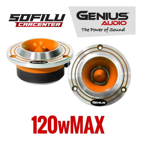 Tweeter Driver Genius Auto Serie Pro Aluminium 120 W