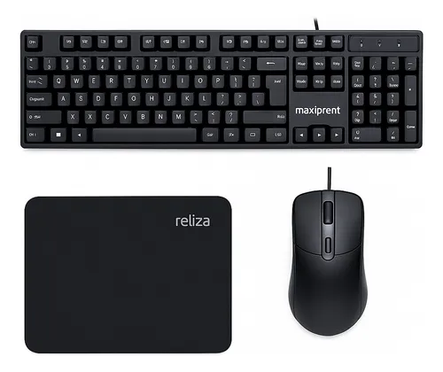 comprar Kit Teclado Mouse Mousepad Básico Com Fio Usb Computador Pc