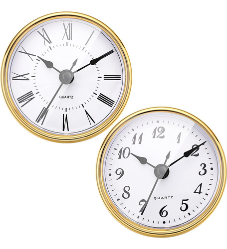 Outus 2 Pieza Reloj Blanco 2.8  Inserto Cuarzo Numero Romano