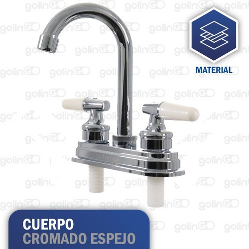 Imagen 2 de 7 de Mezcladora Lavabo Llave Grifo Baño Cromado Inoxidable 4'' Cromo