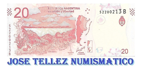 Bottero 5002 $ 20 Guanaco Serie B Sin Circular Palermo