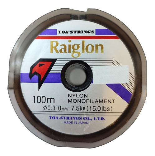 Nylon Tanza Raiglon 100m 0.310mm Natural Japon