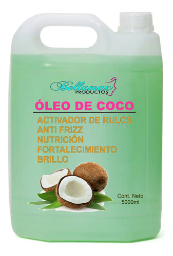 Bidon Oleo De Coco Capilar Profesional 5 Litros