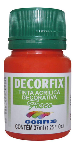 Tinta Decorfix Fosca 313 Vermelho Fogo 37ml
