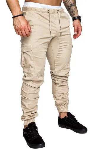 Pantalon Cargo Color Beige Para Hombre