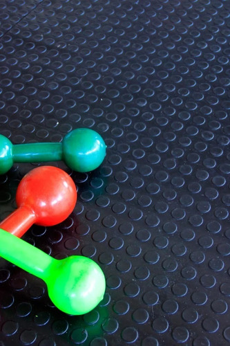 Imagem 2 de 5 de Lençol Piso Moeda Borracha 3mm Anti-derrapante - 100x100cm