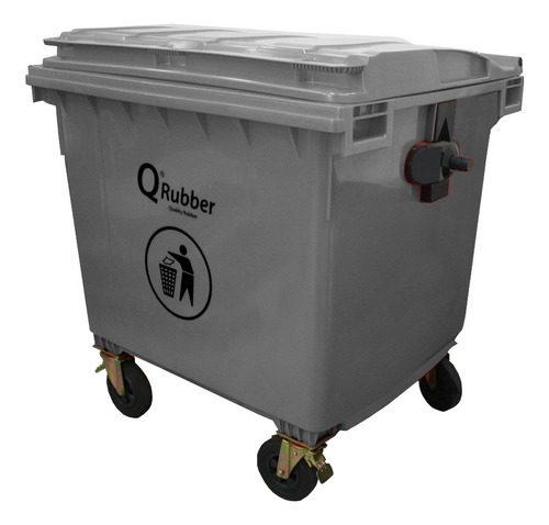 Contenedor De Basura Qrubber 1100 Lts.gris