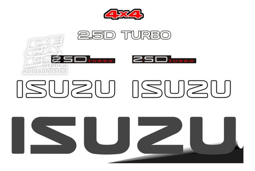 Calco Isuzu 2.5d Turbo Kit Completo Porton Y Laterales