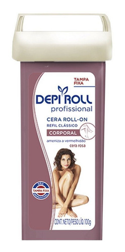 Imagen 2 de 2 de Depilflax Cera Depilatoria Roll On Rosa 100 Gr