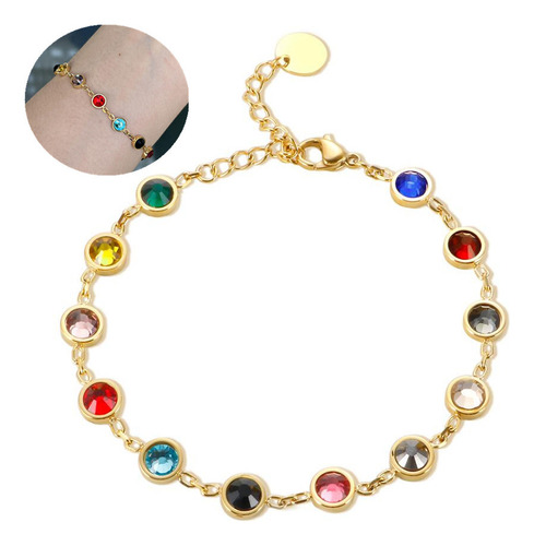 Pulsera Taylor Swift Con Diamantes De Colores Para Mujer