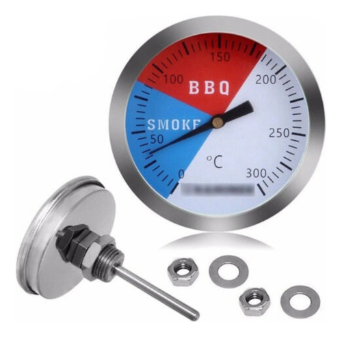 Medidor De Temperatura Bbq Smoker Grill Thermometer Em Aço I