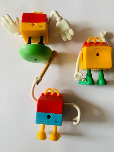 3 Figuras De Cajita Feliz De Mc Donalds Año 2014 (Usado)