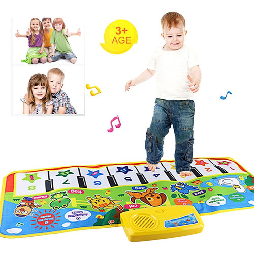 Piano Musical Baby Mat Dino, Teclado Educativo Para Niños