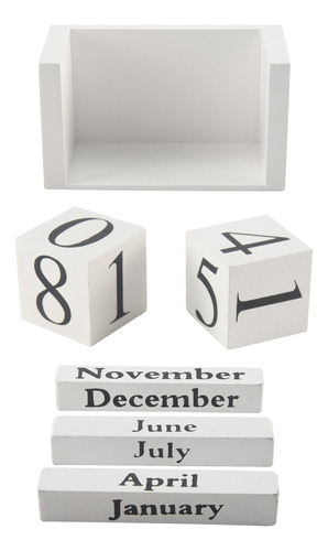 Calendario Perpetuo De Madera Vintage, Estilo Shabby Chic, B