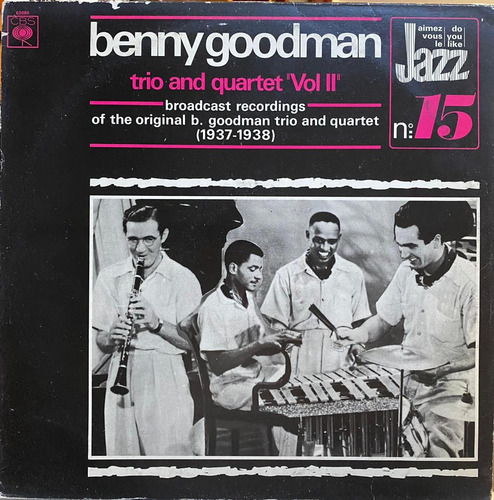 Disco Lp - Benny Goodman Trio & Quartet / Vol. Ii. Comp 