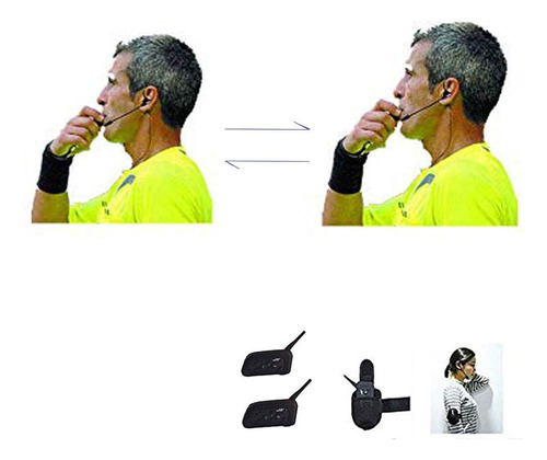 Maxquall Referee Headset 2 Árbitros Full Duplex Football Wir